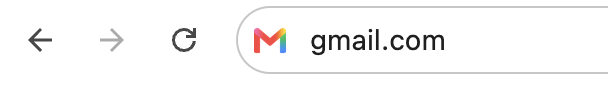Pasek adresu przeglądarki z adresem gmail.com